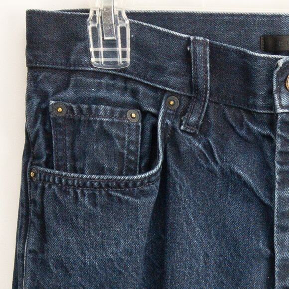 Helmut Lang Collab Men’s Jeans 30x32 Straight Fit Dark Indigo Minimalist Denim - Picture 4 of 13